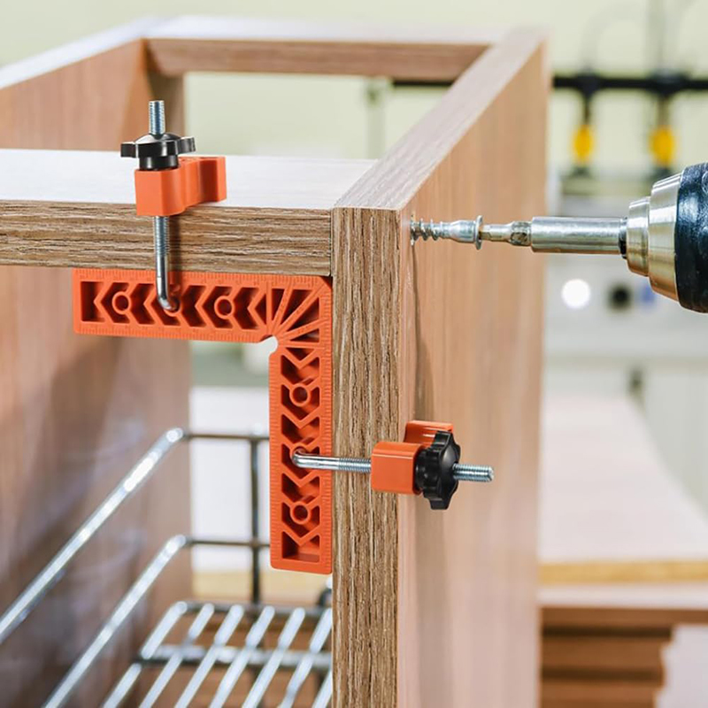 Woodworking Right Angle Clamp - 3/4/6/8 بوصة 90 درجة ° مشابك