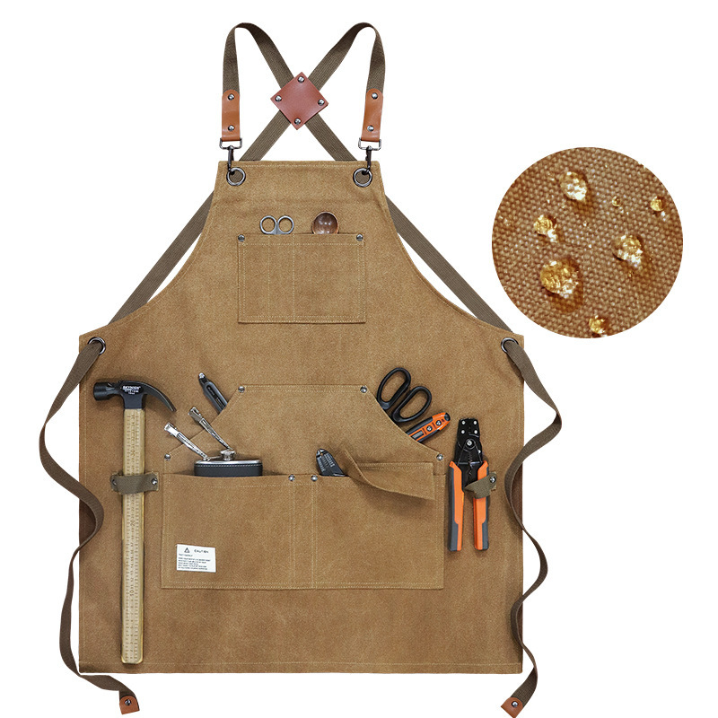 Woodworking Artisans - مريلة قماش سميك مقاوم للماء متعدد