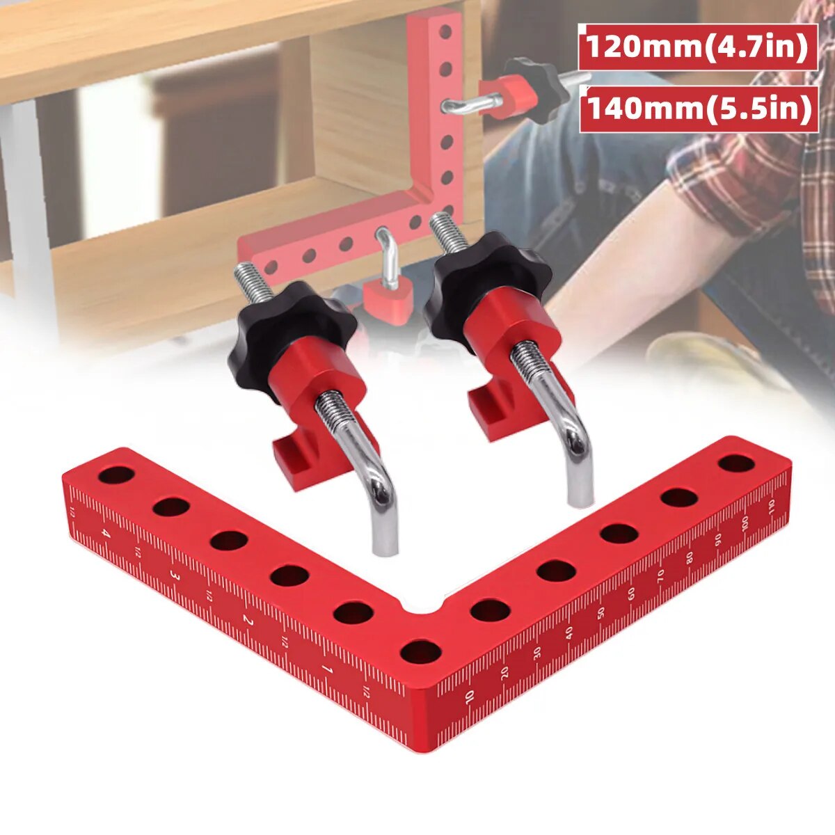 Woodworking Right Angle Clamp - مجموعة واحدة من مشابك الزوايا المستقيمة