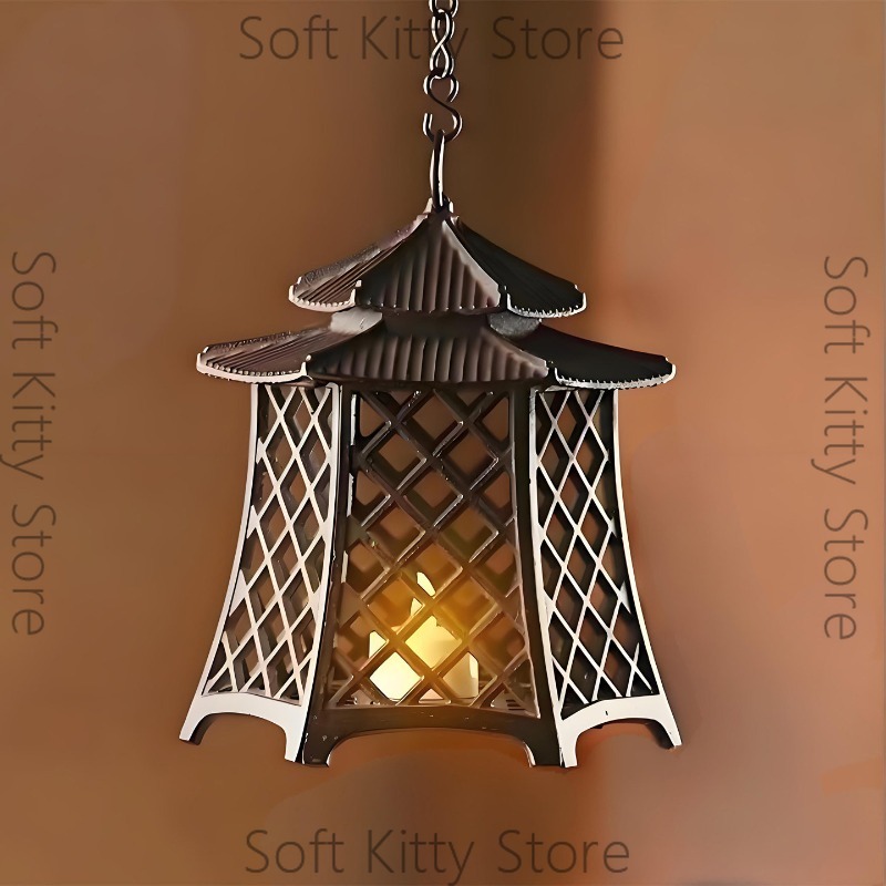 Zen Woodworking - فانوس زين من الحديد المطاوع، مصباح