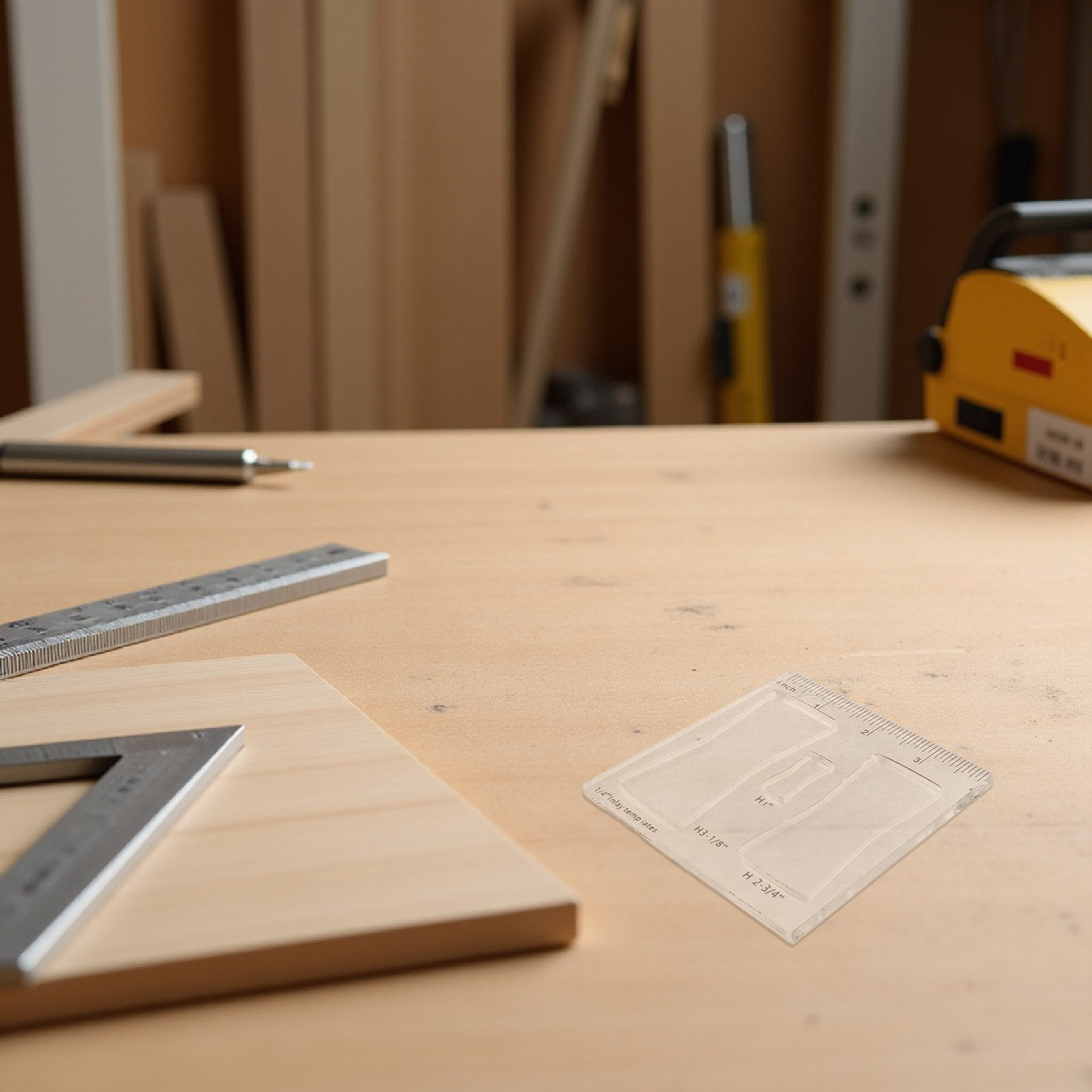 Woodworking Templates - 3 قطع، مجموعة أدوات نجارة، مشبك،