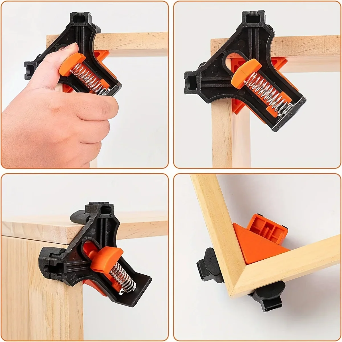 4 قطع مشبك تثبيت بزاوية قائمة، - مراجعة Woodworking Right Angle Clamp وسعره