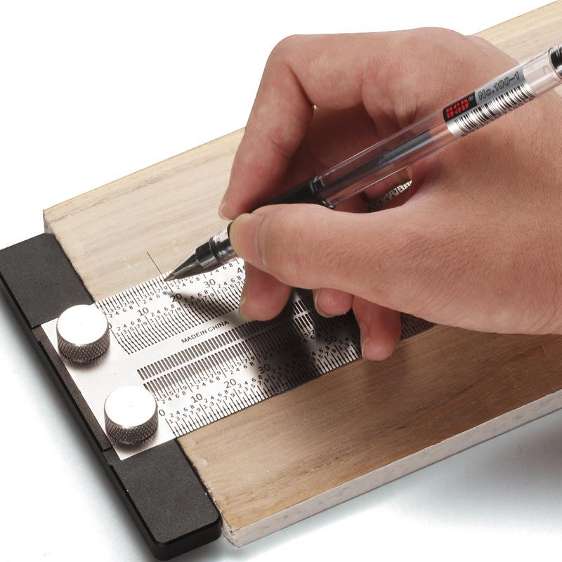 مسطرة قياس ثقوب على شكل حرف T  - مراجعة Woodworking Hobby وسعره