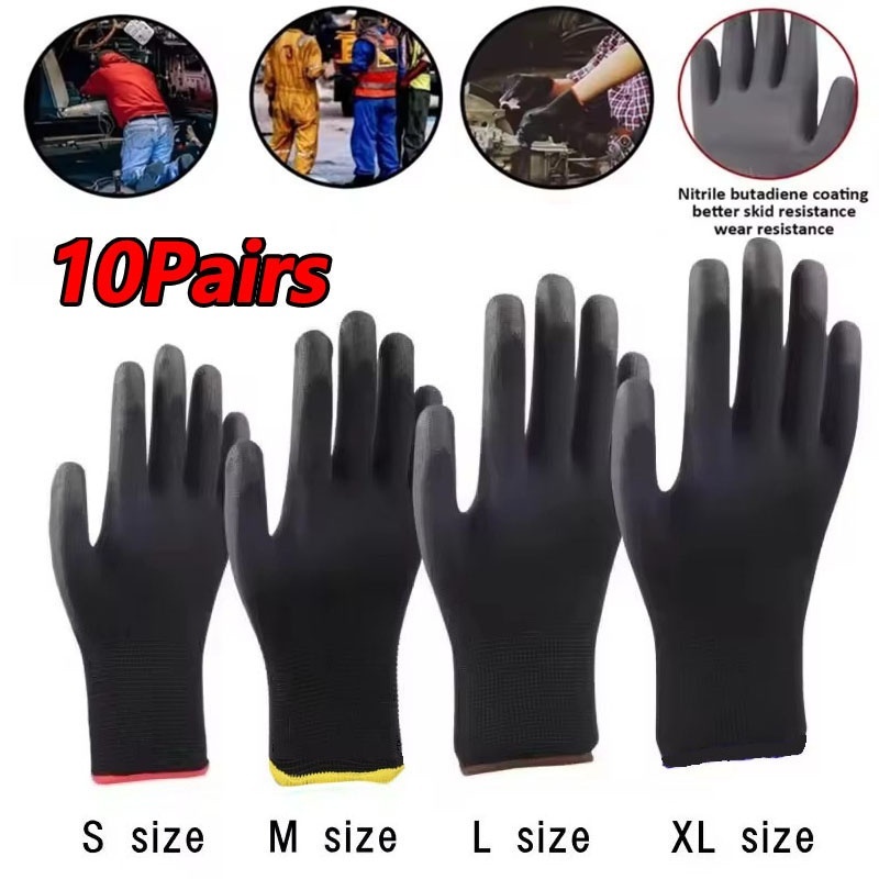 10 أزواج من قفازات العمل المصن - مراجعة Woodworking Gloves وسعره