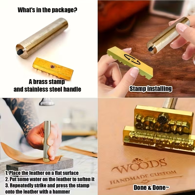 M8 ختم حديدي نحاسي مخصص للنقش  - مراجعة Woodworking Logo Design وسعره