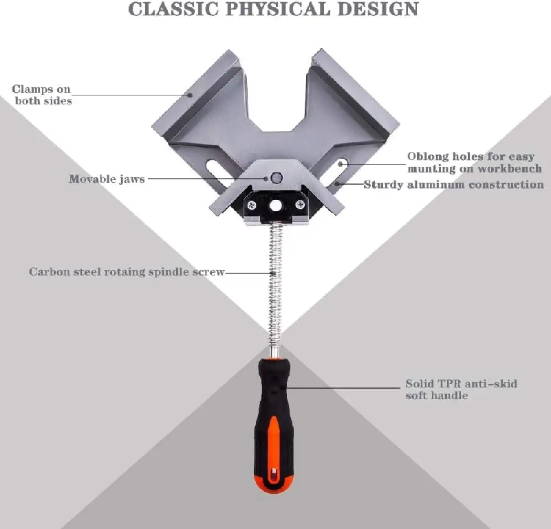 مشبك زاوية قائمة 90 درجة بمقبض - مراجعة Woodworking Right Angle Clamp وسعره