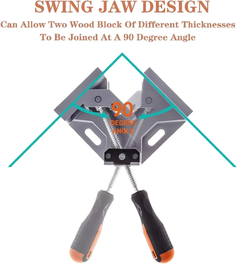 مشبك زاوية قائمة 90 درجة بمقبض - مراجعة Woodworking Right Angle Clamp وسعره