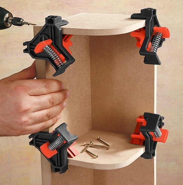 2/4 قطع مشبك تثبيت بزاوية قائم - مراجعة Woodworking Right Angle Clamp وسعره